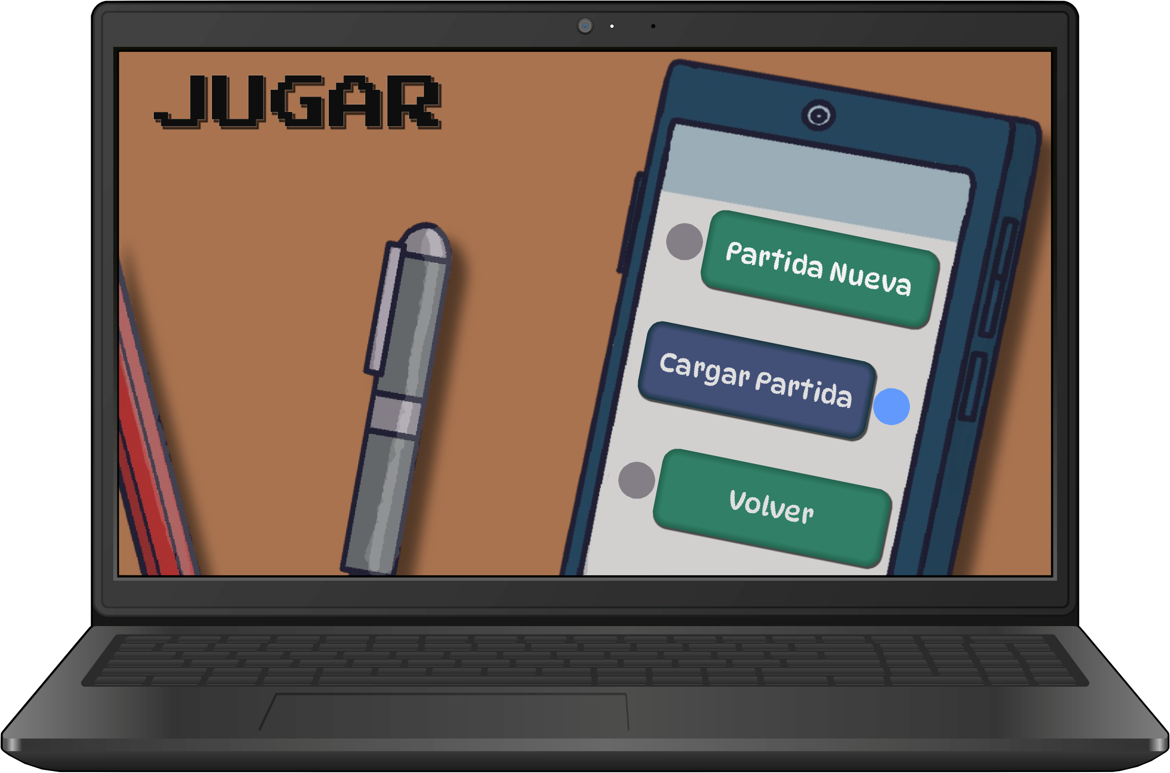 Tras la Pantalla en una computadora portátil